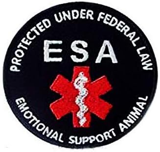 תמיכה רגשית חיה ESA אדום סמל התראה אדומה טקטיקות לולאה צבאית טקטיקות מורל רקום