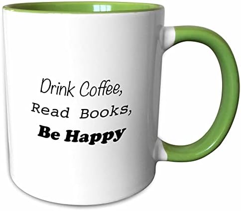 3 רוז לשתות קפה לקרוא ספרים להיות שמח שני טון ספל, 1 לספור , שחור