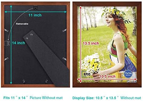 RPJC 7 PCS מגדיר מסגרת תמונה מעץ מוצק תמונה תצוגה 11x14 אינץ '8x10 אינץ' וחום 5x7 אינץ '