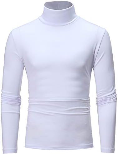 חולצות טריקו של צווארון הגברים שרוול ארוך שרוול ארוך נמתח דק קזול סוודר בסיסי צמרות קלות קלות רכות סתיו סתיו
