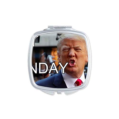 אמריקאי נשיא נהדר מגוחך תמונה מראה נייד קומפקטי כיס איפור כפול צדדי זכוכית