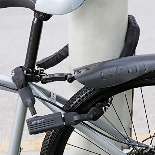 מנעול שרשרת אופניים אינטרקין 3ft/4ft/5ft מנעול אופניים כבד אנטי-גניבה מנעול שרשרת אופניים 8 ממ 0.32