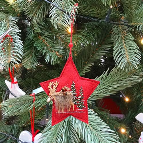 עץ חג המולד טופר עץ תליון חג המולד קישוטים עם חמש נקודות קישוט כוכב חג המולד ותלוי מתנות קשישות