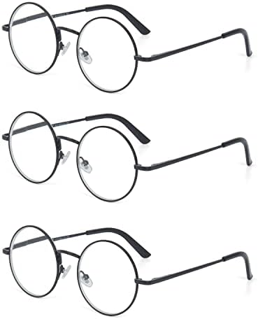 מסגרת מתכת עיניים מסגרת מתכת משקפי קריאה עגולים עם ציר קפיצי