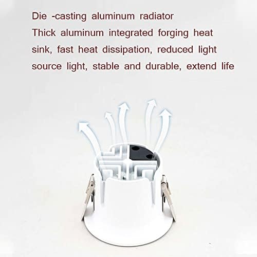 Usmjqvz led aluminum לבן יכול להדליק 7W, 10W, 12 וולט LED תאורה שקועה תאורה משטח משטח הרכבה על