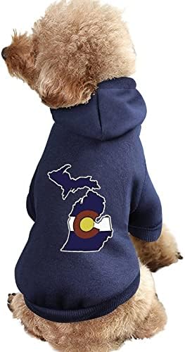 מתאר מישיגן דגל קולורדו דגל אישי מחמד קפוצ'ונים כלבים חיות מחמד רכים בגדי כלבים נעימים נושמים סוודרים מחמד נושמים