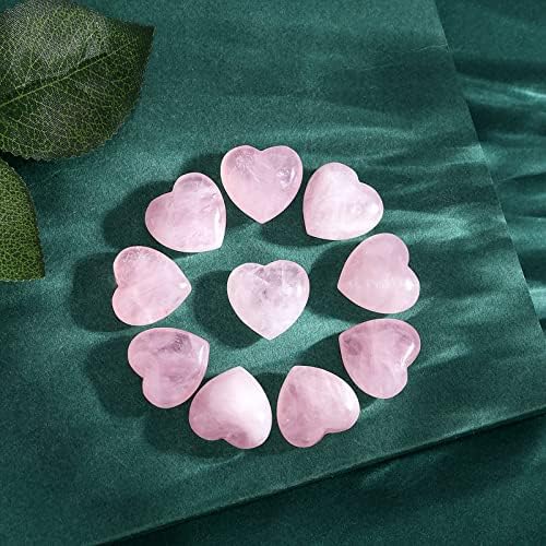 צרור של 10 יחידות 0.8 סמיך גבישים לב ואבן 1.8 אבן לב קוורץ אבנים מלוטשות ריפוי גביש בכף היד