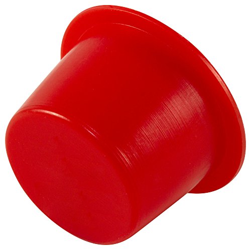 Caplugs 99190703 כובע ותקע מחודד מפלסטיק. T-8X, PE-LD, CAP OD 0.613 מזהה תקע 0.755, אדום