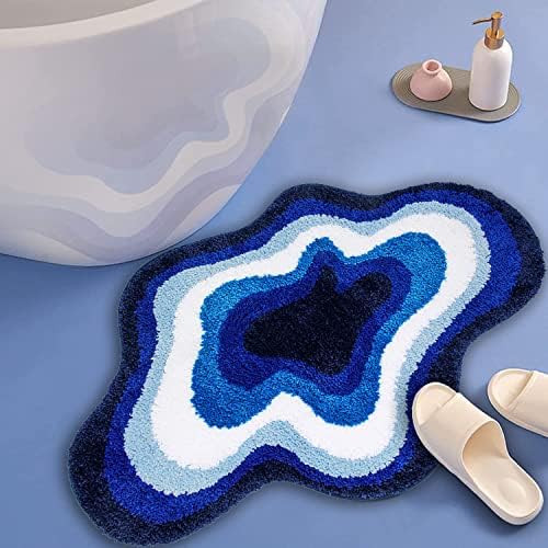 שטיחי אמבטיה לילדים, 2 על 3 מחצלות אמבט ענן כחול לאמבטיה, שטיח שטח רך במיוחד לחדר משחקים בחדר