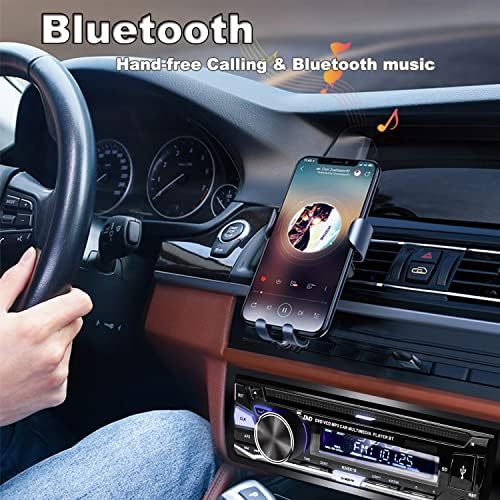 סטריאו לרכב יחיד של Hengweili עם CD עם CD DVD Player Bluetooth USB AM/FM Radio Control Control Mp3 SD Aux