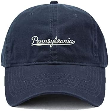 כובעי בייסבול לגברים פנסילבניה - כובע אבא רקום כובע כותנה שטוף