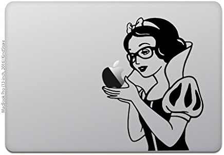 חנות חביבה MacBook Pro 13/15 /12 מדבקה של MacBook משקפי חנון לבנים שלג 13 שחור M778-13-B