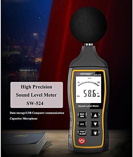 LDCHNH רמת צליל דיגיטלי מד מגוון רעש נפח מדידת מכשיר דציבלים בודק ניטור 30-130dB אזעקת אחסון