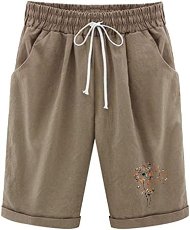 מכנסיים קצרים ברמודה לנשים אורך ברך קיץ מזדמן בצבע אחיד מכנסיים קצרים עם כיסים מכנסיים קצרים ארוכים נוחים