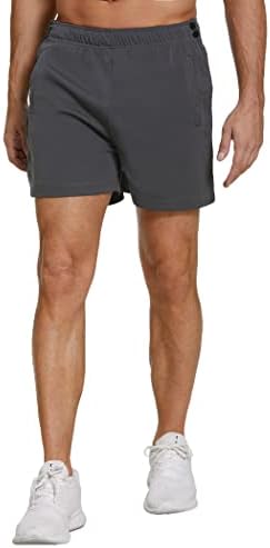 מכנסיים קצרים של Deyeek Dealaway לגברים מכנסי כדורסל אתלטי כפתורים עם כיסים עם מכנסי ניתוח פתוח