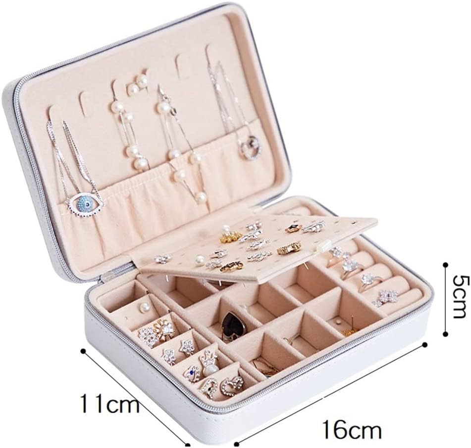 תיבת תכשיטים מארז תכשיטים ניידים ארגון תכשיטים מארגן אחסון תכשיטים תצוגת קופסת רוכסן מחזיק תכשיטים