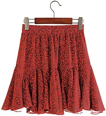 WASIT WASIT חצאית מודפסת גבוהה מודפסת נשים פרחוניות מכנסיים אלסטיים קצרים אופנה חצאית קיץ חצאית