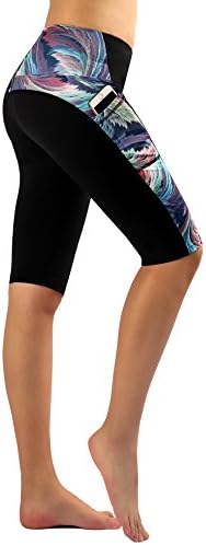 מכנסי רכיבה על רכיבה על אופניים לנשים של זינמור אימון אימון יוגה מכנסיים חצי מכנסיים עם כיסים