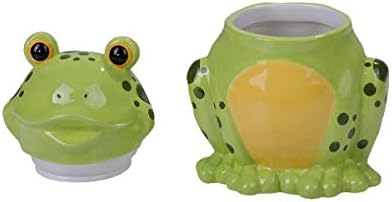 פסיפיק מתנה צפרדע קרפדת מבריק קרמיקה לטפל קוקי אחסון מיכל מיכל צנצנת
