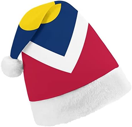 דגל של דנבר חג המולד כובע רך קטיפה סנטה כובע מצחיק כפה עבור חג המולד לשנה חדשה חגיגי מפלגה