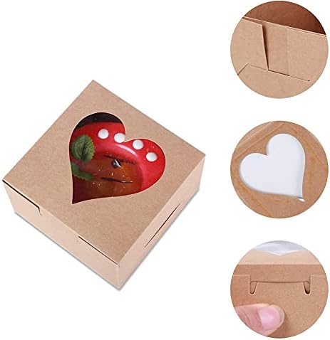 10 יחידות חג האהבה קטן מאפיית קופסות עוגיות מאפה קופסות עוגת סופגניות קופסות הקאפקייקס קופסות ספק