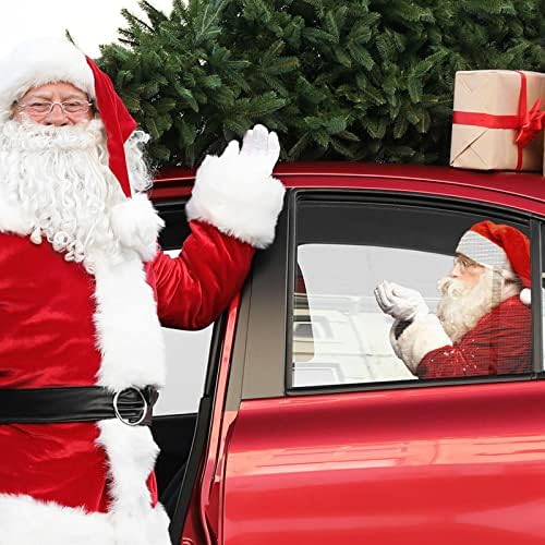 מדבקות חלון רכב שקופות של סנטה חצי מדבקות חלון מכונית חג המולד מדבקות לחג קישוט נופש נייר דבק עצמי שריטות ולנטיין