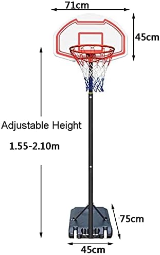 נייד כדורסל חישוק 155-210 סמ גובה מתכוונן עמדת כדורסל בודד כדורסל נטו לילדים מקורה חיצוני כדורסל
