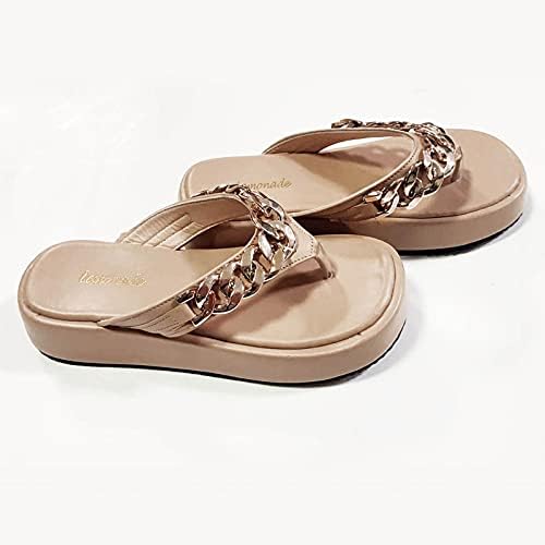נעלי בית בגודל אופנה נעלי בית כפכפי חוף נשים תחתון קיץ עבה גדול סנדלים פתוחים פתוחים לנשים סנדלים שטוחים