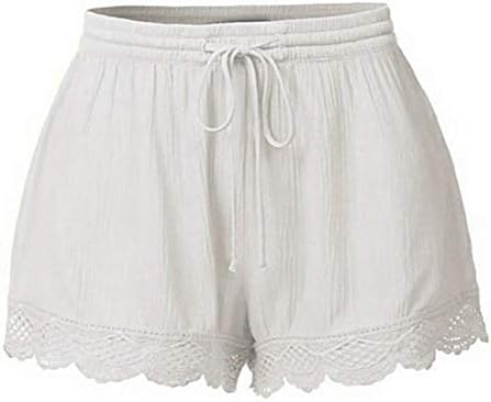 מכנסי אימון XXBR לנשים מזדמנים של קיץ מותניים במותניים קצרים עם מכנסיים קצרים עם מכנסי תחרה קצרים