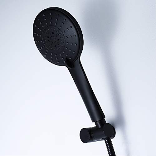 ברזי שחור מקלחת ברז סט, 9 אינץ דק קיר רכוב מקלחת ראש, חם וקר מקלחת מיקסר