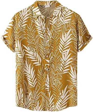 הוואי חולצה לגברים קיץ חדש קצר שרוול בתוספת גודל גברים של רופף דש הדפסת חולצה כפתור למטה