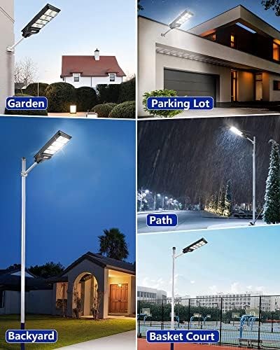 Tickjoy 400W אורות רחוב סולאריים חיצוניים - 15000LM 800 LED אורות שיטפון אורות תנועה חיישן תנועה,