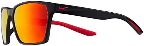 Nike EV1097-010 Maverick P משקפי שמש מט שחור/כסף צבע, אפור מקוטב עם גוון עדשת מראה אדום, 59/15/145