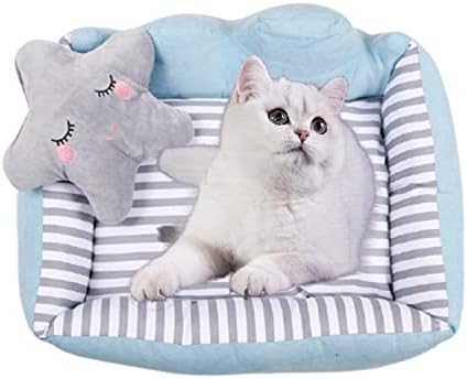 עצמי התחממות חתול מיטה-רך כיכר כלב חתול בית מיטה להסרה מחצלת כרית 2 עבור קטן בינוני חתלתול כלב חתול מחמד