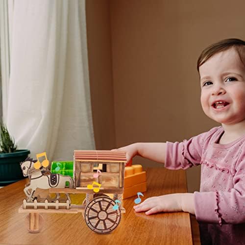 צעצועים לילדים צעצועים צעצועים מתנה מכונאי עץ עץ עגלה צעצוע: מעץ מלאכה צעצוע מוזיקלי סוס עץ קופסא מוזיקלית קופסא