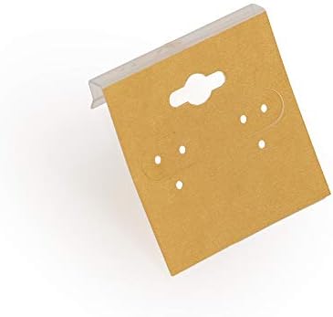 N'IcePackaging - 100 כמות אפור רגיל 1 1/2 x 2 כרטיסי עגיל תלויים - לתצוג