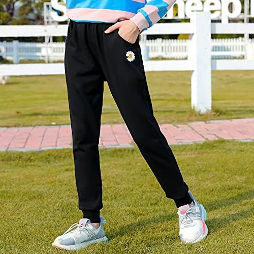 מכנסי טרנינג בנות מילונגר ג'וג'רס אימון אימון יוגה ספורט מכנסיים פעילים עם גודל כיס 8,10-12,14-16,18-20