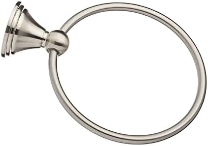 אמזון יסודות טבעת מגבת מודרנית, קוטר 6.3 אינץ', ניקל סאטן