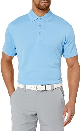 גברים של חולצת פולו גולף שרוול קצר רשת מוצקה