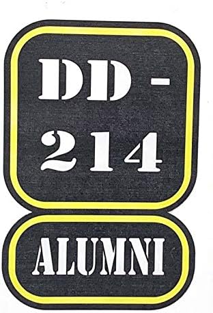 DD-214 בוגרים 5 x 3.5 נייר פריקה צבאית של צבא ארהב סט של 2 מדבקות בד