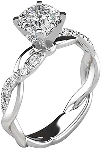 טבעת אירוסין קלאסית סוליטייר עגול גזרת טבעות אירוסין לנשים, טבעות חתונה/כלות לנשים/שלה