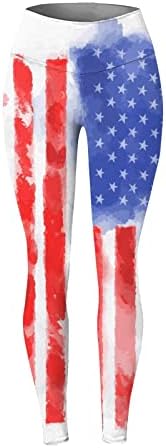 חותלות דגל אמריקאיות בקרת בטן נשים פטריוטית דגל אמריקאי מכנסי מכנסי