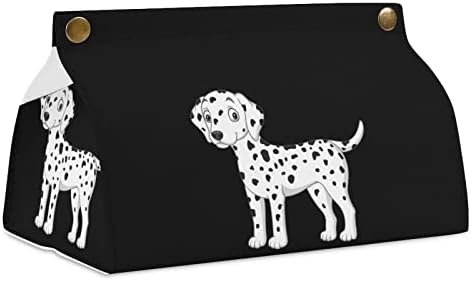 כלב דלמטי עור PU עור מחזיק רקמות נייר מגבת נייר שקית לאחסון לחדר שינה ביתי
