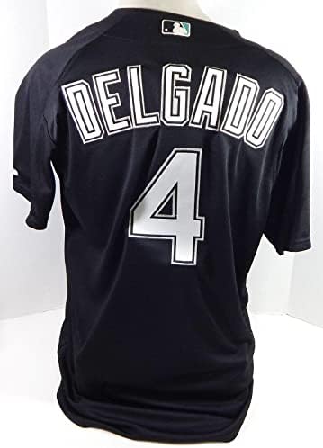 2003-06 פלורידה מרלינס דלגאדו 4 משחק בשימוש בג'רזי שחור BP ST XL DP26354 - משחק משומש גופיות MLB
