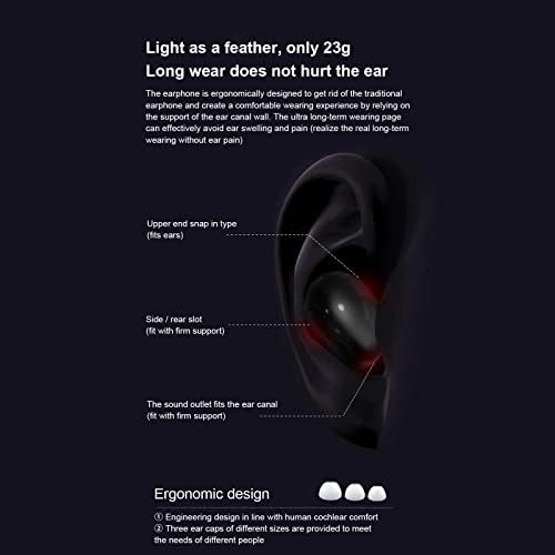 2H098Y אוזניות Bluetooth מחוברות לאוזן 5 0 Binaural עם תא טעינה של אוזניות מסתובבות