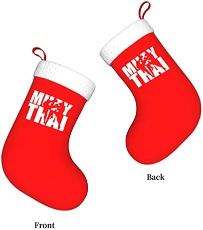 Cutedwarf Muay Thai Stockings Stockings חג המולד קישוטי עץ גרביים לחג המולד למסיבות חג חג המולד 18 אינץ '