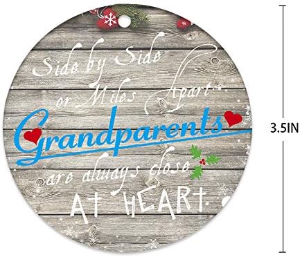 Waahome זה לצד זה או קילומטרים זה מזה סבים וסבתות קרובים תמיד בלב קישוטים לחג המולד קישוטי עץ חג