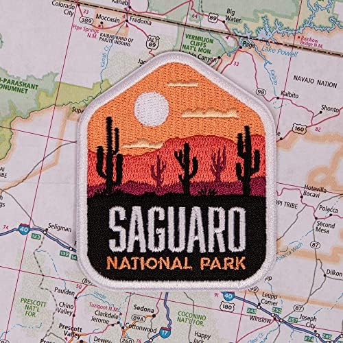 Vagabond Heart Saguaro Park National Park - Saguaro מזכרת - ברזל קקטוס על תג נסיעות