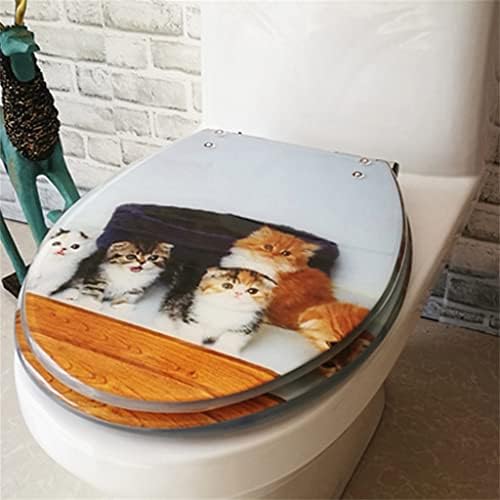 חתולי הלו דפוס אמנות שרף מושב אסלה, מושב אסלה כללי אוריאה-פורמלדהיד שרף איטי מושב אסלה