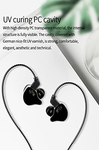H hifihear צגי אוזניים CCZ מנגינה 1BA 1DD אוזניות חוטיות מקצועיות חוטיות מבודדות אוזניות